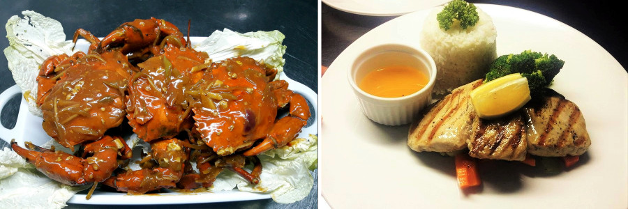 Chili Crab (24hrs advance notice), Yellow Fin Tuna